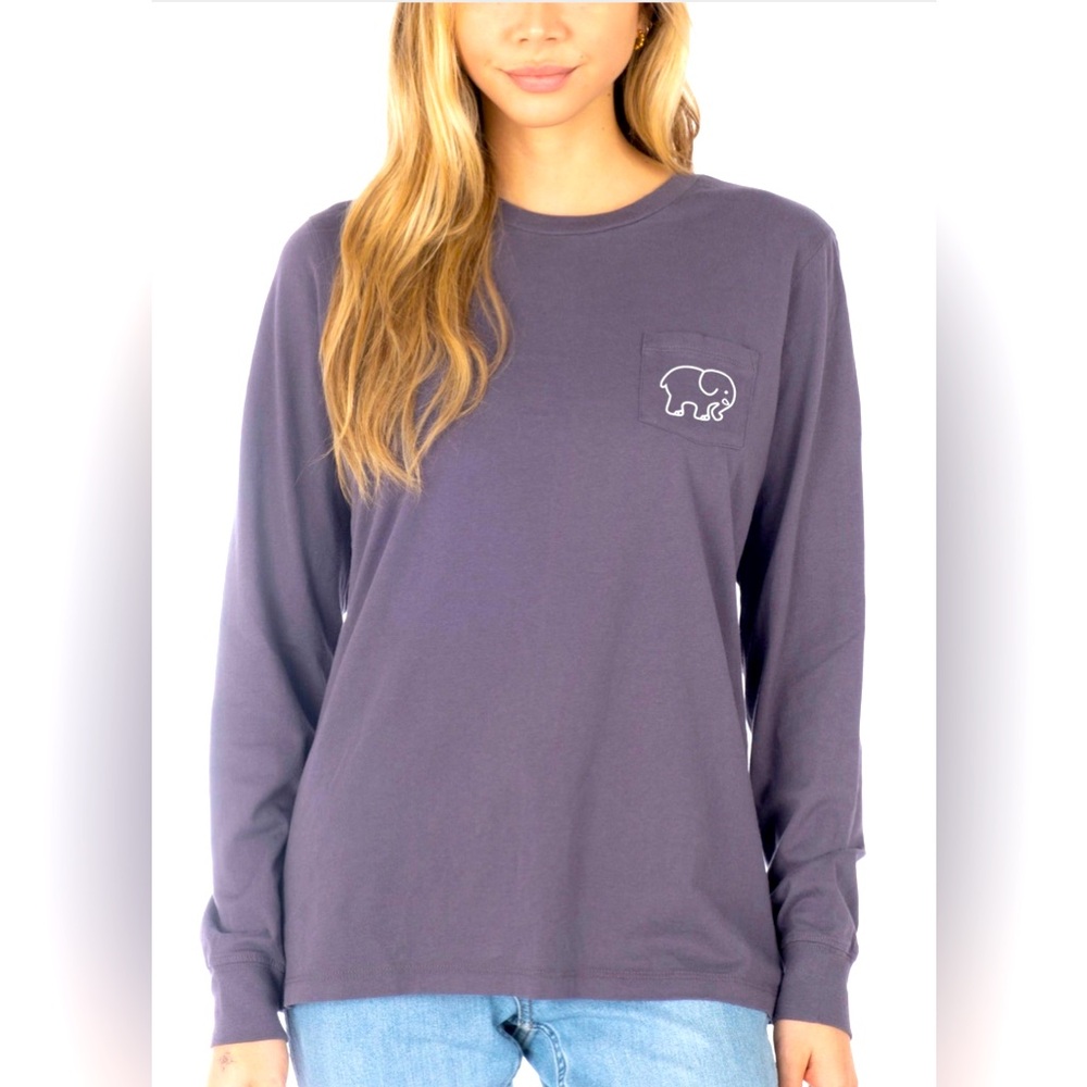 Ivory Ella Sweet Paisley Long Sleeve T-Shirt Size Small